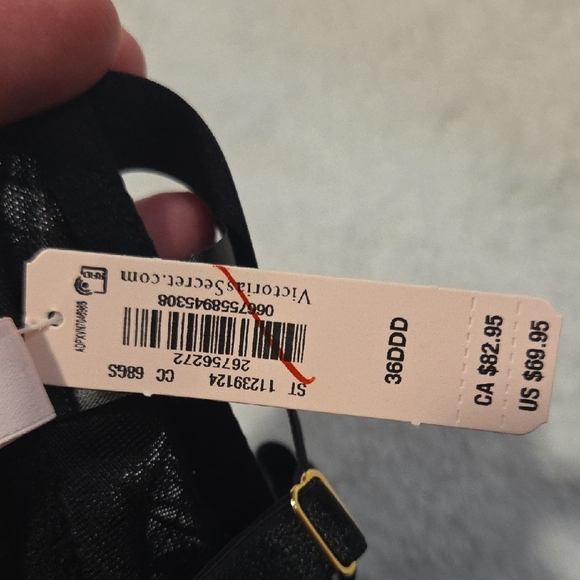 Victoria's Secret Black Bra with Red Cherry Embroidery - Picture 4 of 6